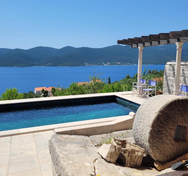 Viganj Villa | Green Marble Pool Cottage 3 BR in 2 adjoining stone buildings on a 2 acre private land