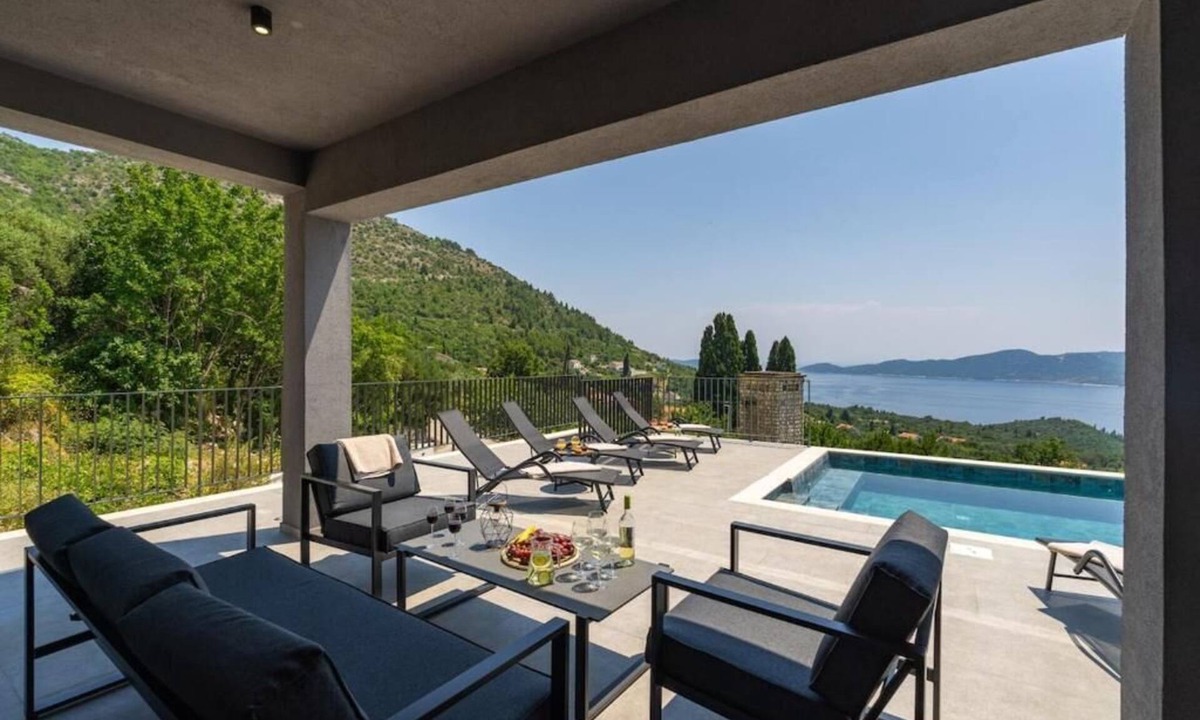 Brsecine Villa | Green Sunrise Villa - Stunning Sea View Villa with Private Pool near Dubrovnik