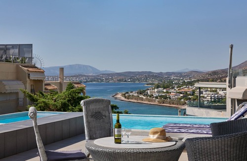 Saronida House | Deep Blue Escape – Heated Private Pool, Sea View & Walk to the Beach