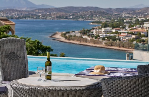 Saronida House | Deep Blue Escape – Heated Private Pool, Sea View & Walk to the Beach