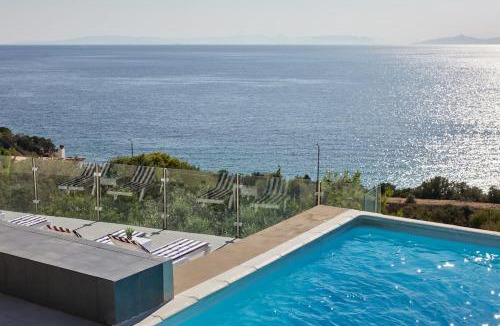 Saronida Apartment | Deep Blue Luxury Escape Heated Pool & Sea View