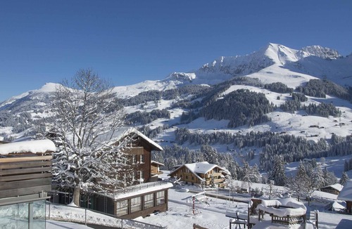 Adelboden Apartment | First-class vacation apartment with top views of the mountains.