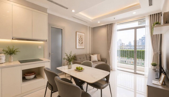 2-bedroom condo in fantastic Thành phố Hồ Chí Minh with AC