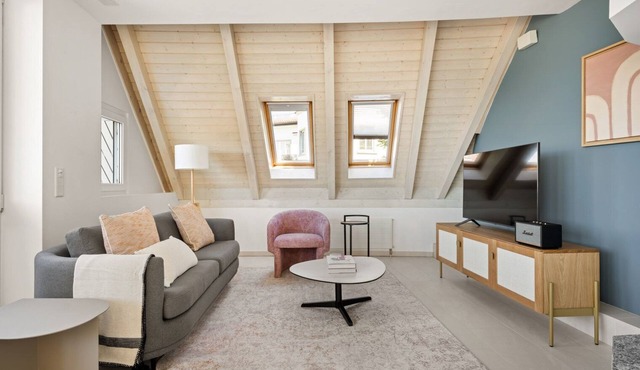 Fluntern 4.5 Room w/Storage & W/D, 7 mins to Mkt