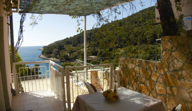 Studio flat with terrace and sea view Cove Saplunara, Mljet (AS-12849-a) in Maranovici