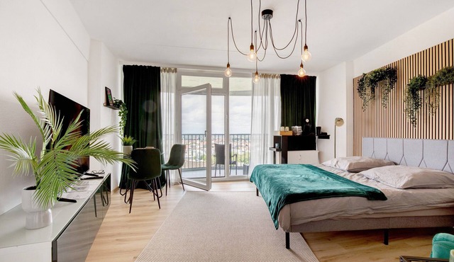 Studio 'Loft 28 - Green' with Balcony and Wi-Fi in Augsburg