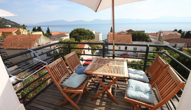 Two bedroom apartment with balcony and sea view Gradac (Makarska) (A-6661-b)