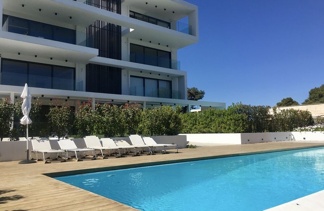 New modern duplex with a roof terrace with a private pool and fantastic sea view