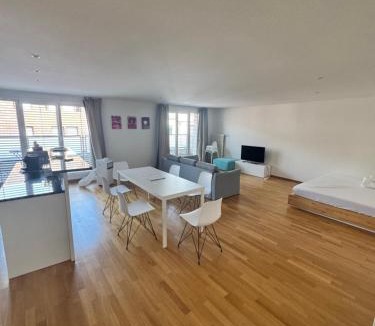 Vorstadte Apartment | New Penthouse Loft with Rooftop Terrace 50sqm, Hot Tub, Open Kitchen Island, 2 BR, City Center